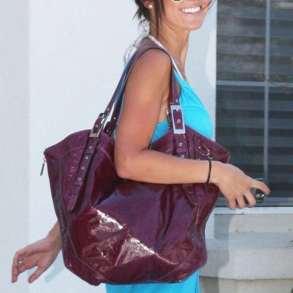 Kooba "Blake Tote" Hobo Bag in Lime Green Leather XL Large - Picture 8 of 8